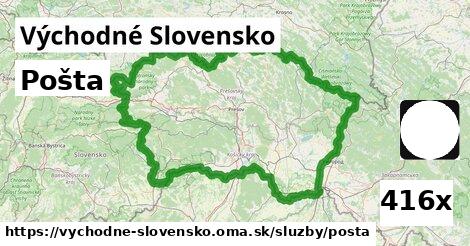 Pošta, Východné Slovensko