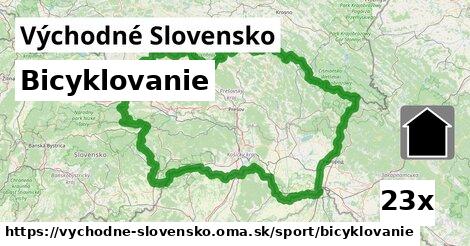 Bicyklovanie, Východné Slovensko