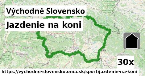 Jazdenie na koni, Východné Slovensko