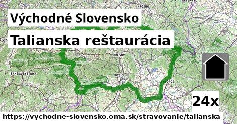 Talianska reštaurácia, Východné Slovensko