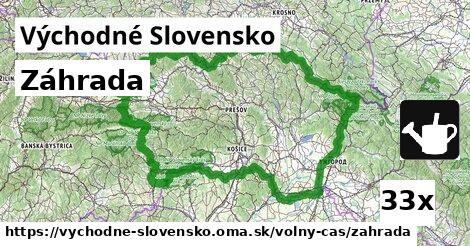 Záhrada, Východné Slovensko