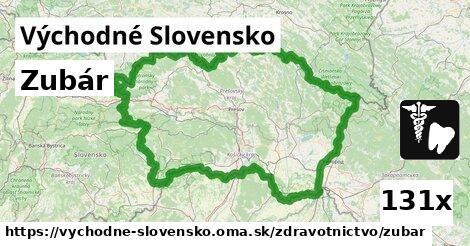 Zubár, Východné Slovensko