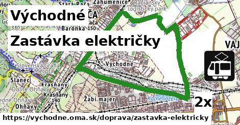 Zastávka električky, Východné