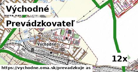 prevádzkovateľ v Východné