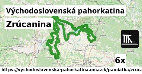 Zrúcanina, Východoslovenská pahorkatina