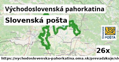 Slovenská pošta, Východoslovenská pahorkatina