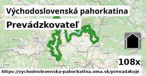 prevádzkovateľ v Východoslovenská pahorkatina