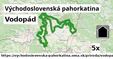 Vodopád, Východoslovenská pahorkatina