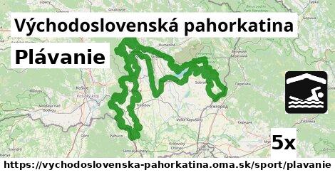 Plávanie, Východoslovenská pahorkatina