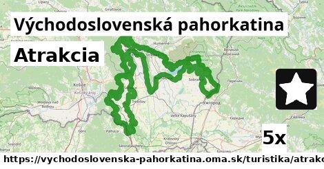 Atrakcia, Východoslovenská pahorkatina