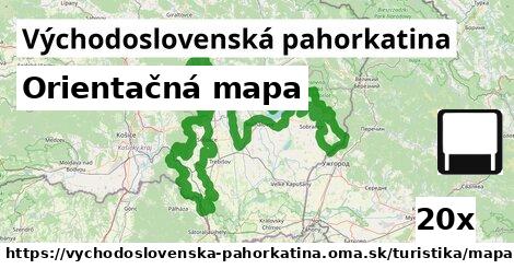 Orientačná mapa, Východoslovenská pahorkatina