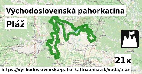 Pláž, Východoslovenská pahorkatina