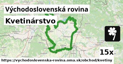 Kvetinárstvo, Východoslovenská rovina