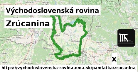 Zrúcanina, Východoslovenská rovina