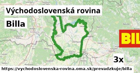 Billa, Východoslovenská rovina