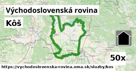 Kôš, Východoslovenská rovina