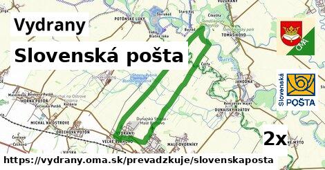 Slovenská pošta, Vydrany