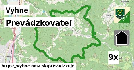 prevádzkovateľ v Vyhne