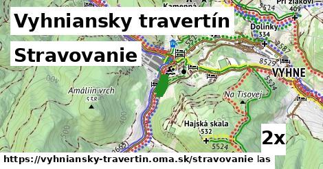 stravovanie v Vyhniansky travertín