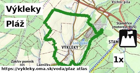 Pláž, Výkleky