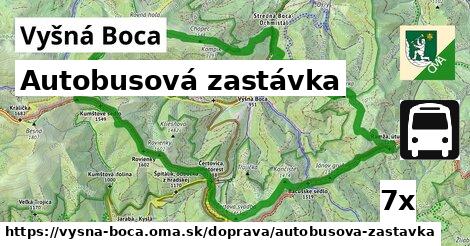 autobusová zastávka v Vyšná Boca