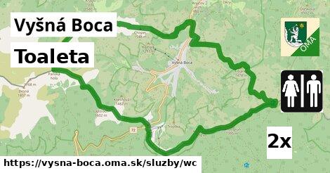 Toaleta, Vyšná Boca