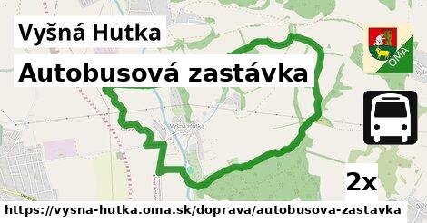 Autobusová zastávka, Vyšná Hutka