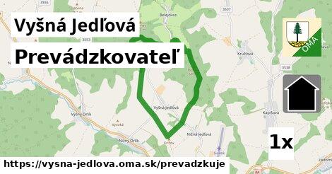 prevádzkovateľ v Vyšná Jedľová