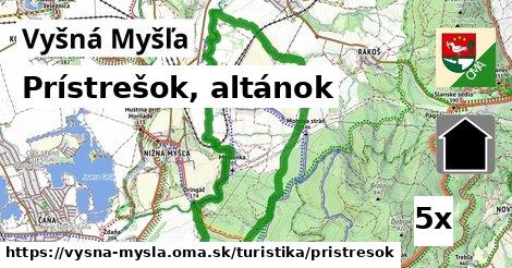 Prístrešok, altánok, Vyšná Myšľa