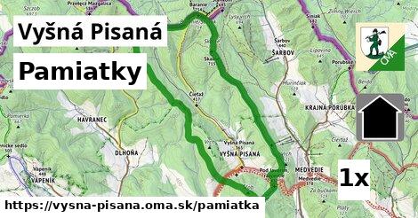 pamiatky v Vyšná Pisaná