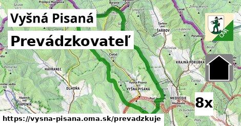 prevádzkovateľ v Vyšná Pisaná