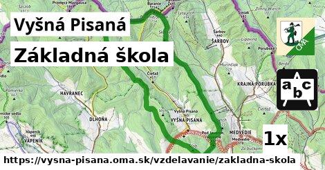 Základná škola, Vyšná Pisaná