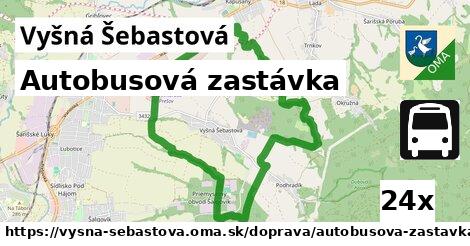 Autobusová zastávka, Vyšná Šebastová