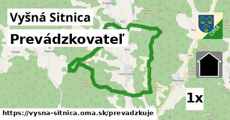 prevádzkovateľ v Vyšná Sitnica