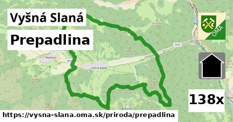 Prepadlina, Vyšná Slaná