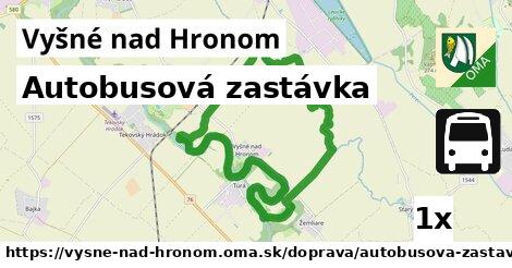 Autobusová zastávka, Vyšné nad Hronom