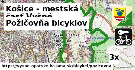 Požičovňa bicyklov, Košice - mestská časť Vyšné Opátske