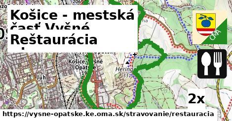 Reštaurácia, Košice - mestská časť Vyšné Opátske