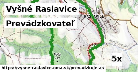 prevádzkovateľ v Vyšné Raslavice