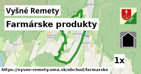 farmárske produkty v Vyšné Remety