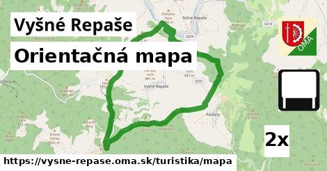 Orientačná mapa, Vyšné Repaše