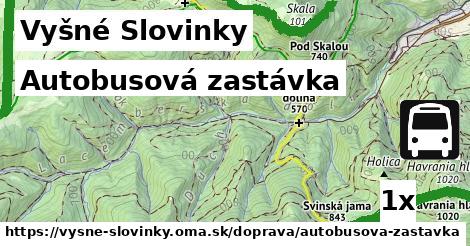 Autobusová zastávka, Vyšné Slovinky