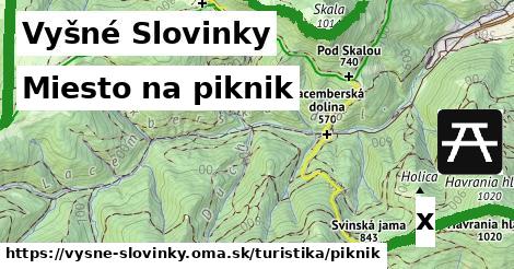 Miesto na piknik, Vyšné Slovinky