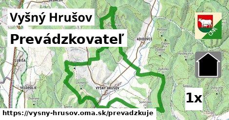 prevádzkovateľ v Vyšný Hrušov