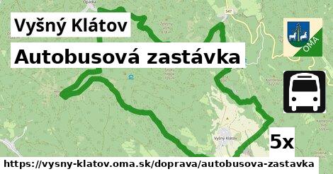 Autobusová zastávka, Vyšný Klátov