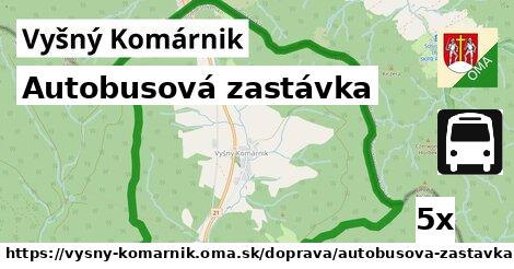 Autobusová zastávka, Vyšný Komárnik