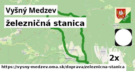 železničná stanica, Vyšný Medzev