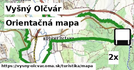 orientačná mapa v Vyšný Olčvár