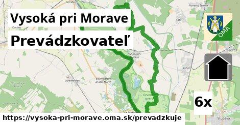 prevádzkovateľ v Vysoká pri Morave