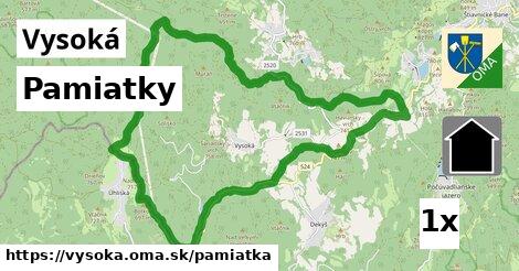 pamiatky v Vysoká